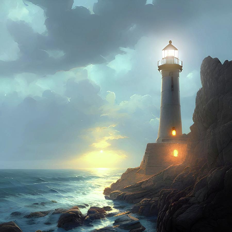 Lighthouse No.58 Digital Art by Fred Larucci