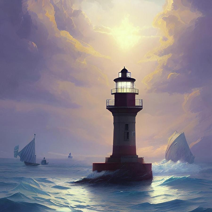 Lighthouse No.62 Digital Art by Fred Larucci