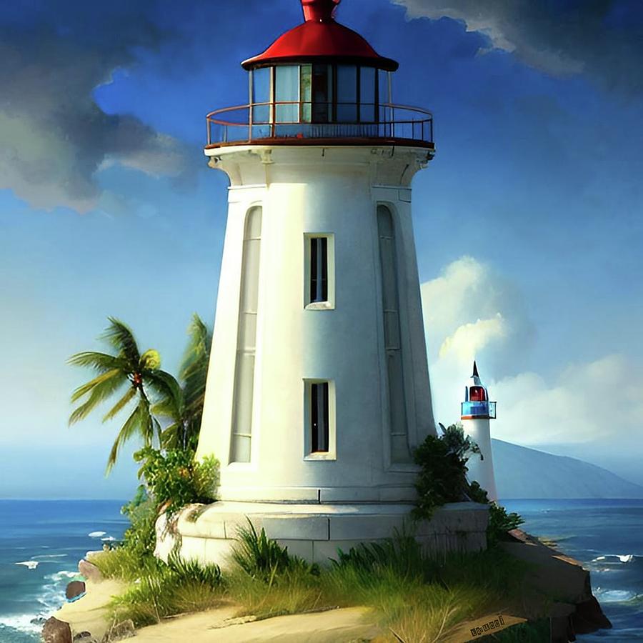 Lighthouse No.7 Digital Art by Fred Larucci