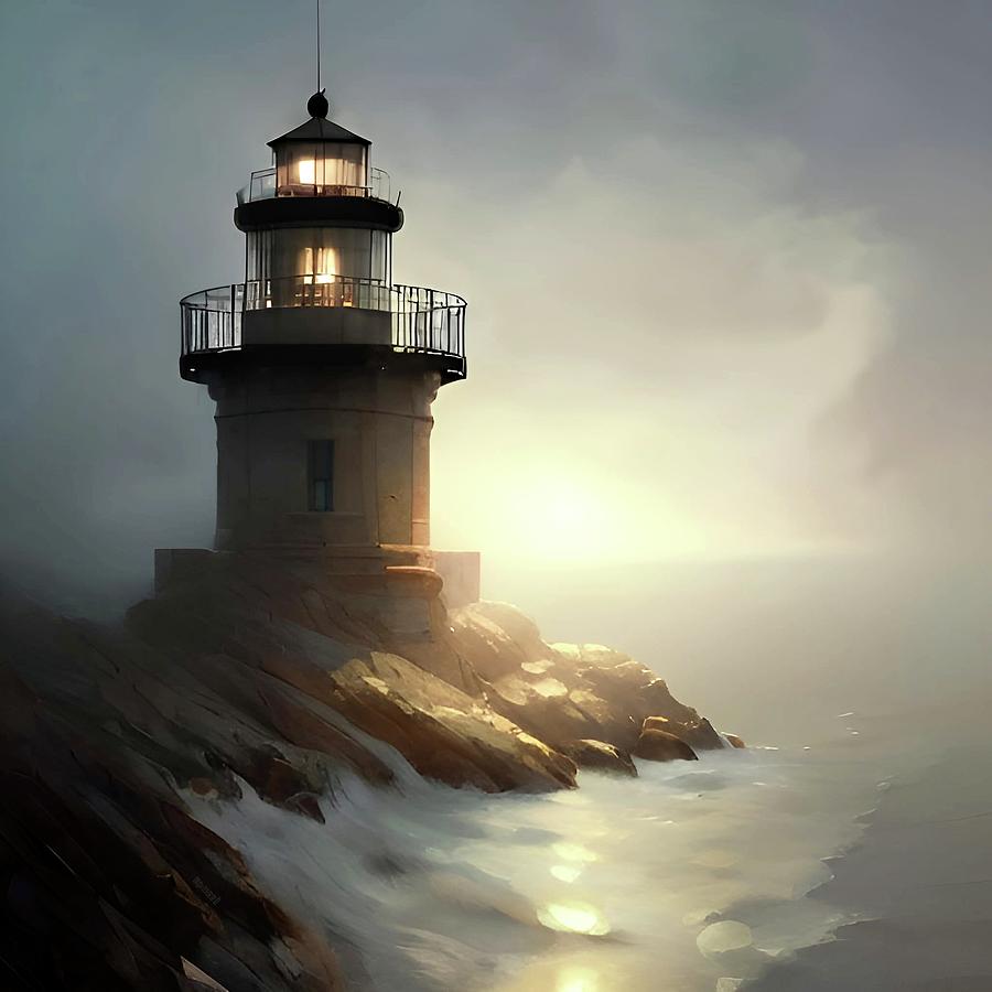 Lighthouse No.8 Digital Art by Fred Larucci