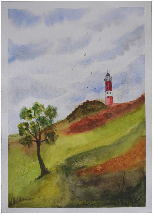 Lighthouse on a Hill Painting by Sonali Gangane