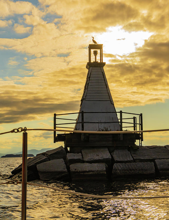 lighthouse on Lake Champlain, Vermont Photograph by Ann Moore