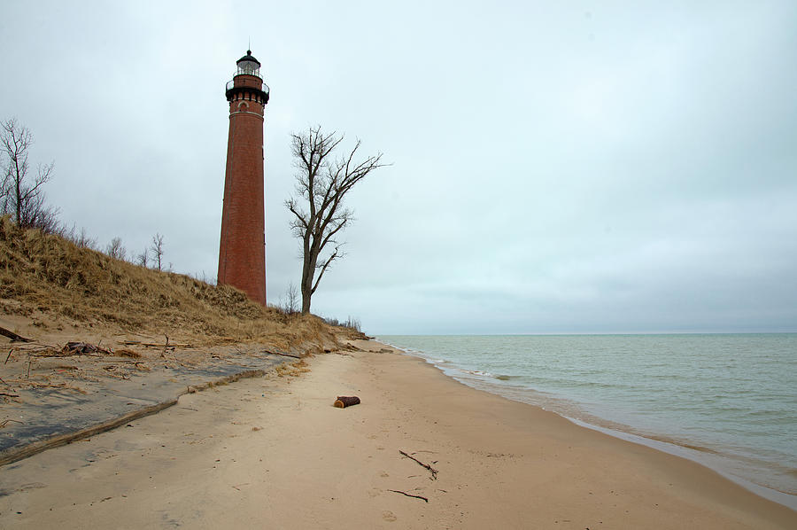 Lighthouse On Lake Michigan Photograph