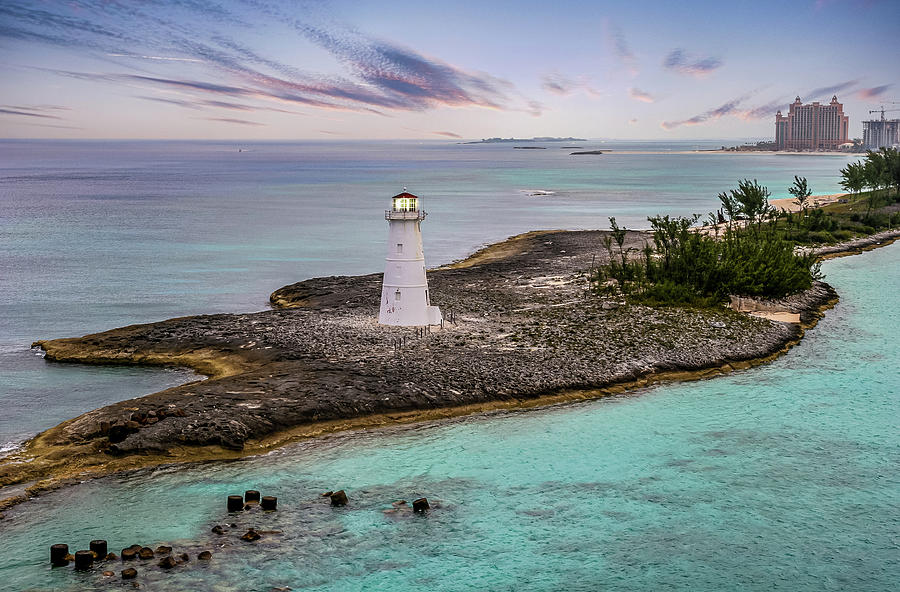 Lighthouse on Point Photograph by Darryl Brooks