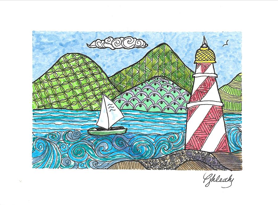 Lighthouse Painting by Pamela Leahy - Pixels