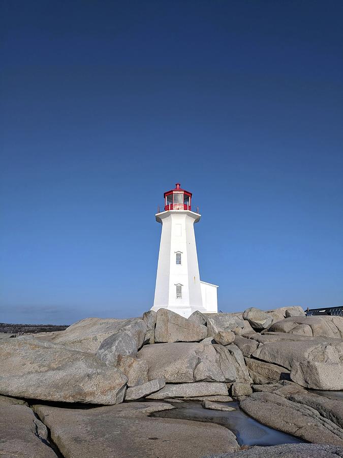 Lighthouse Photograph - Lighthouse Peggys Cove by Jacomina Corbijn-Naerebout