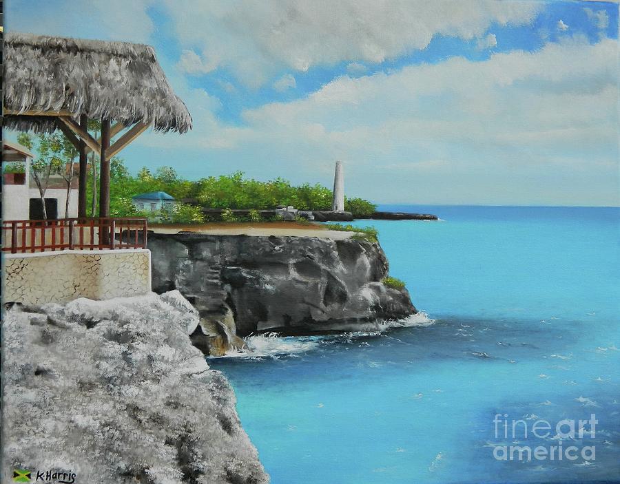 Lighthouse Point Painting by Kenneth Harris