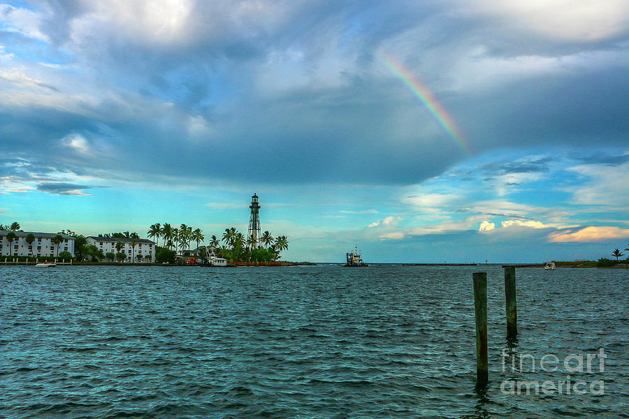Lighthouse Rainbow Photograph by Tom Claud