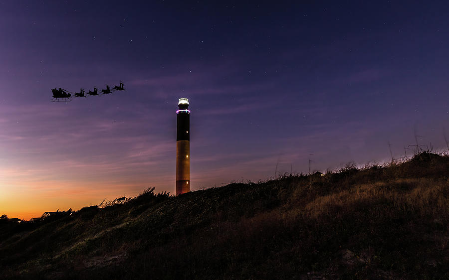 Lighthouse Santa Photograph by Nick Noble