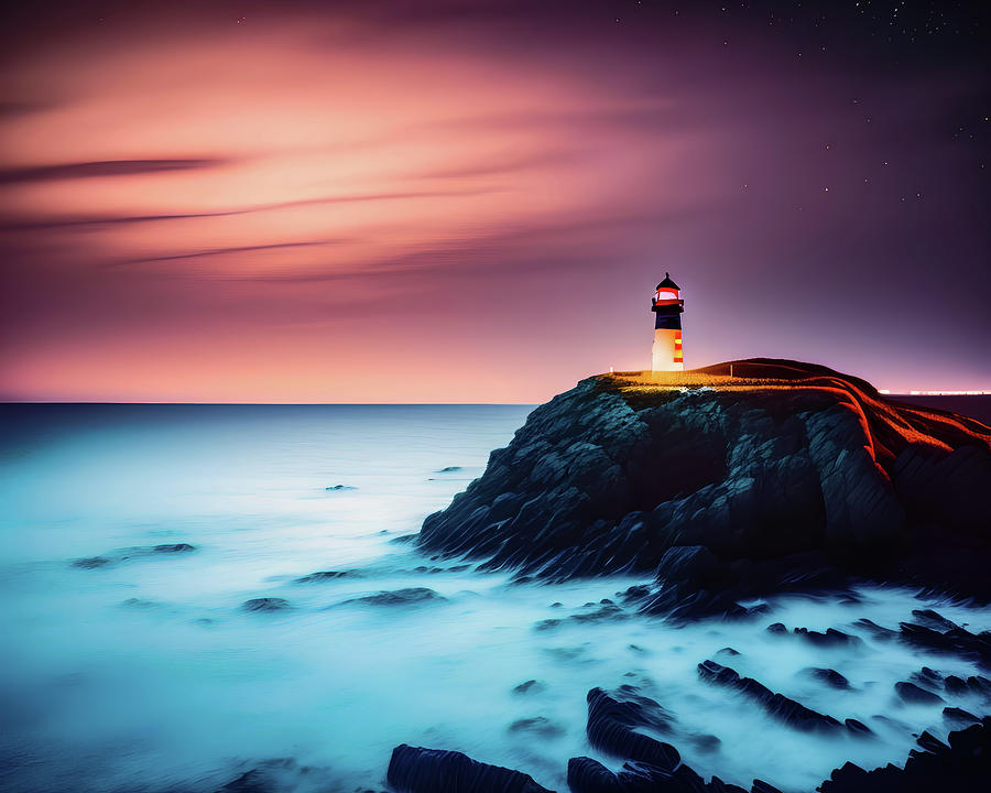Lighthouse Series 001 Digital Art by Flees Photos