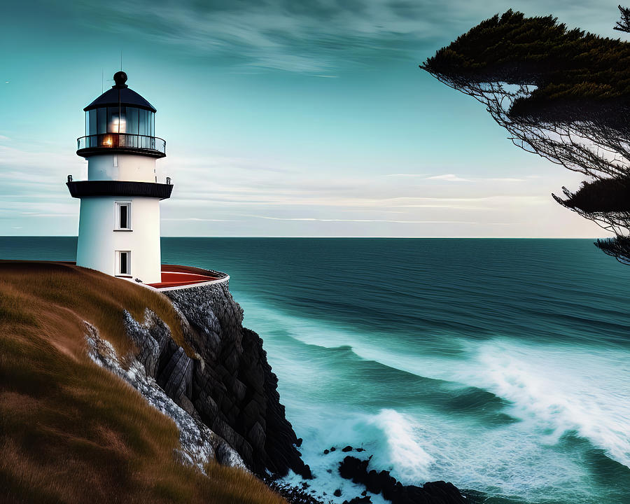 Lighthouse Series 005 Digital Art by Flees Photos