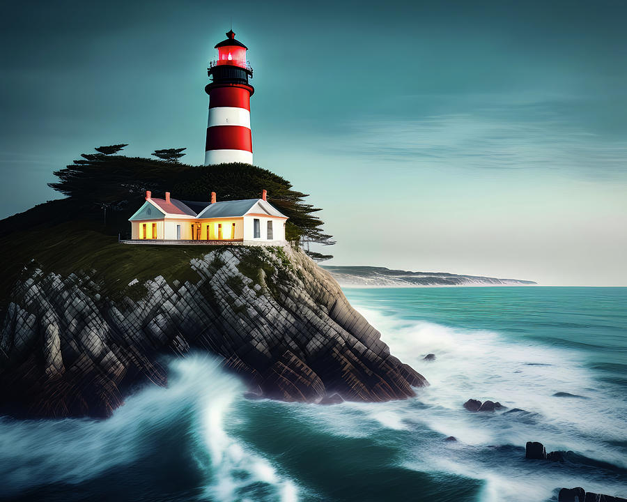 Lighthouse Series 006 Digital Art by Flees Photos