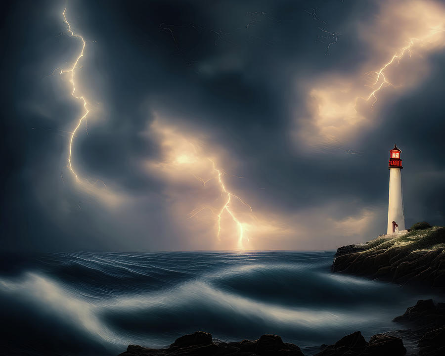 Lighthouse Series 008 Digital Art by Flees Photos