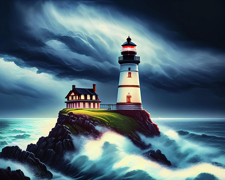 Lighthouse Series 009 Digital Art by Flees Photos