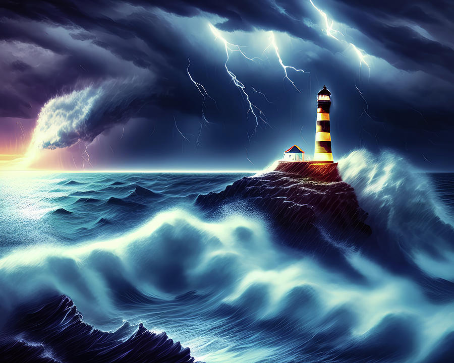 Lighthouse Series 014 Digital Art by Flees Photos