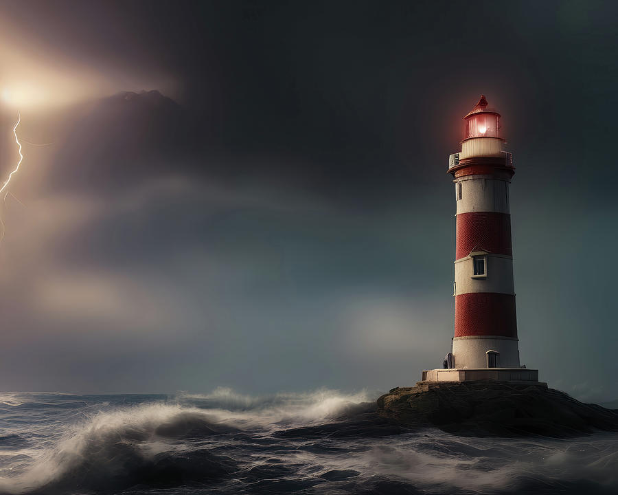 Lighthouse Series 019 Digital Art by Flees Photos