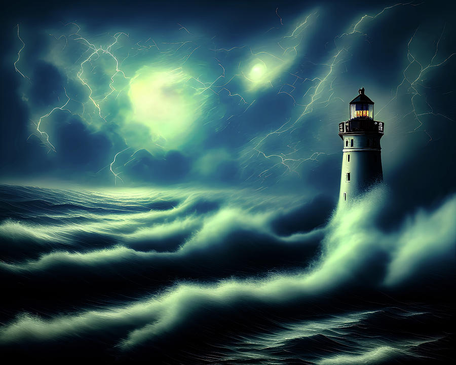 Lighthouse Series 020 Digital Art by Flees Photos
