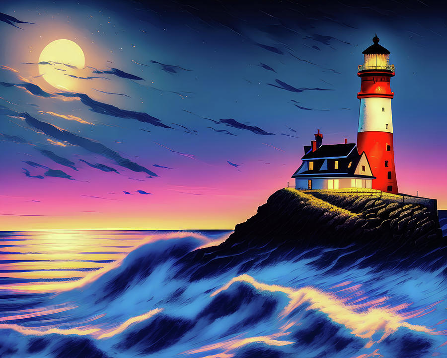 Lighthouse Series 022 Digital Art by Flees Photos