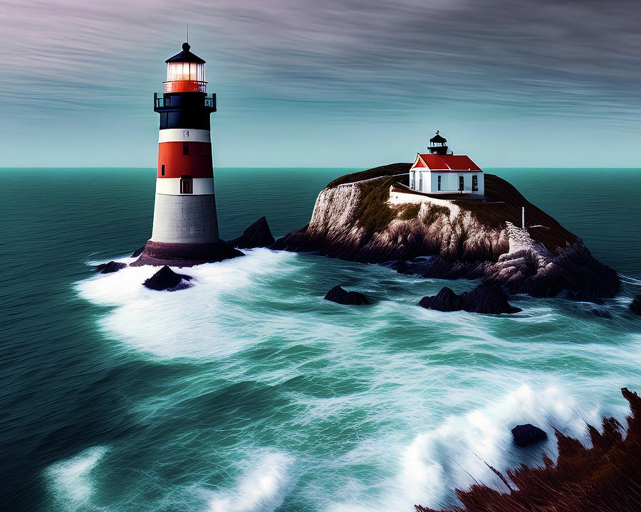 Lighthouse Series 032 Digital Art by Flees Photos