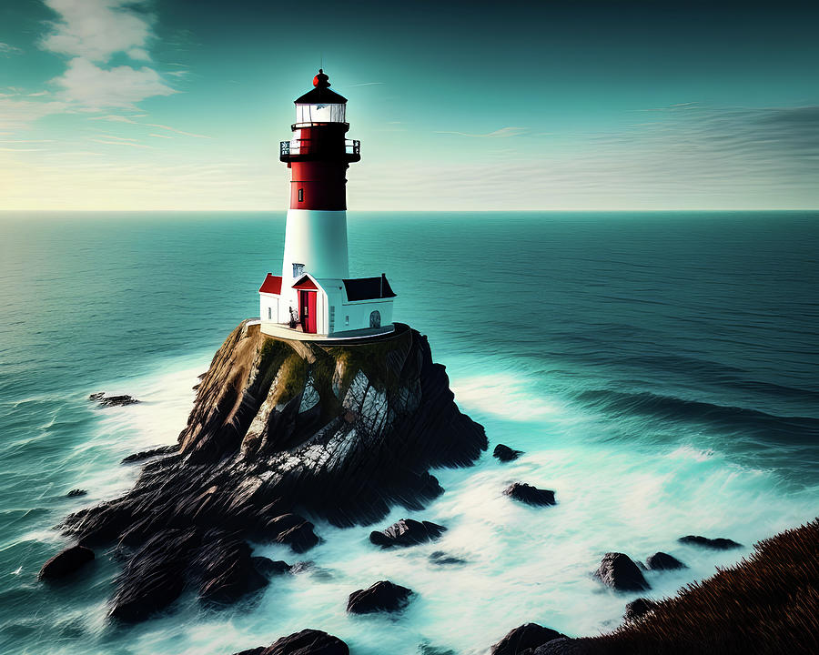Lighthouse Series 035 Digital Art by Flees Photos