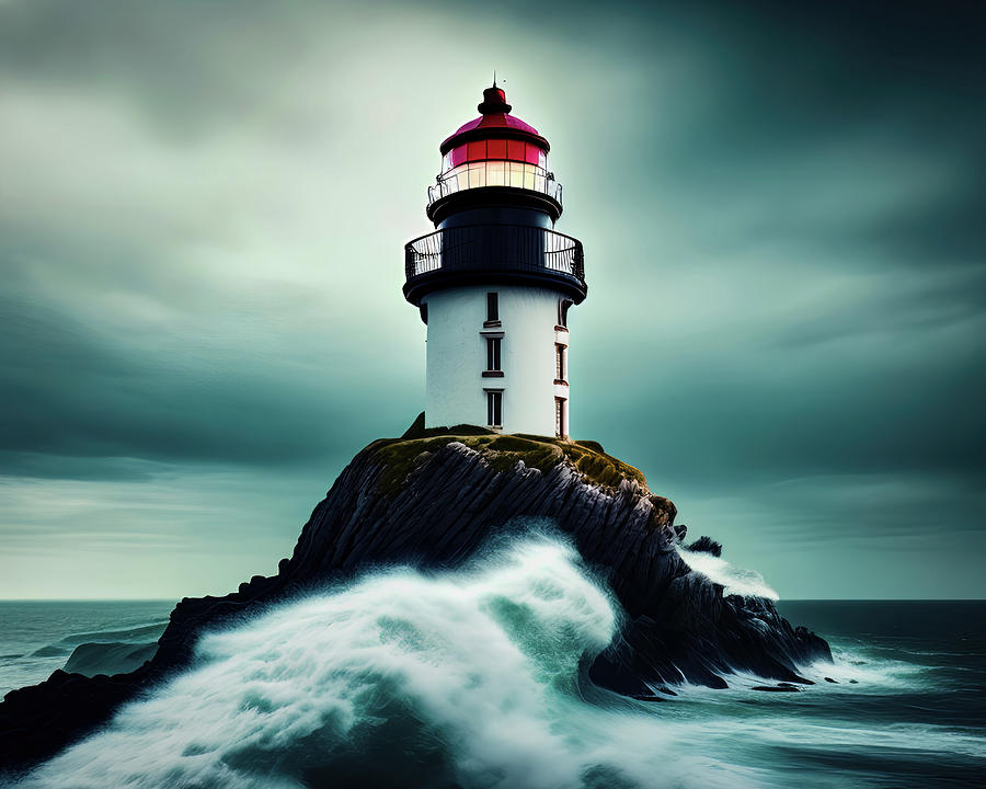 Lighthouse Series 039 Digital Art by Flees Photos