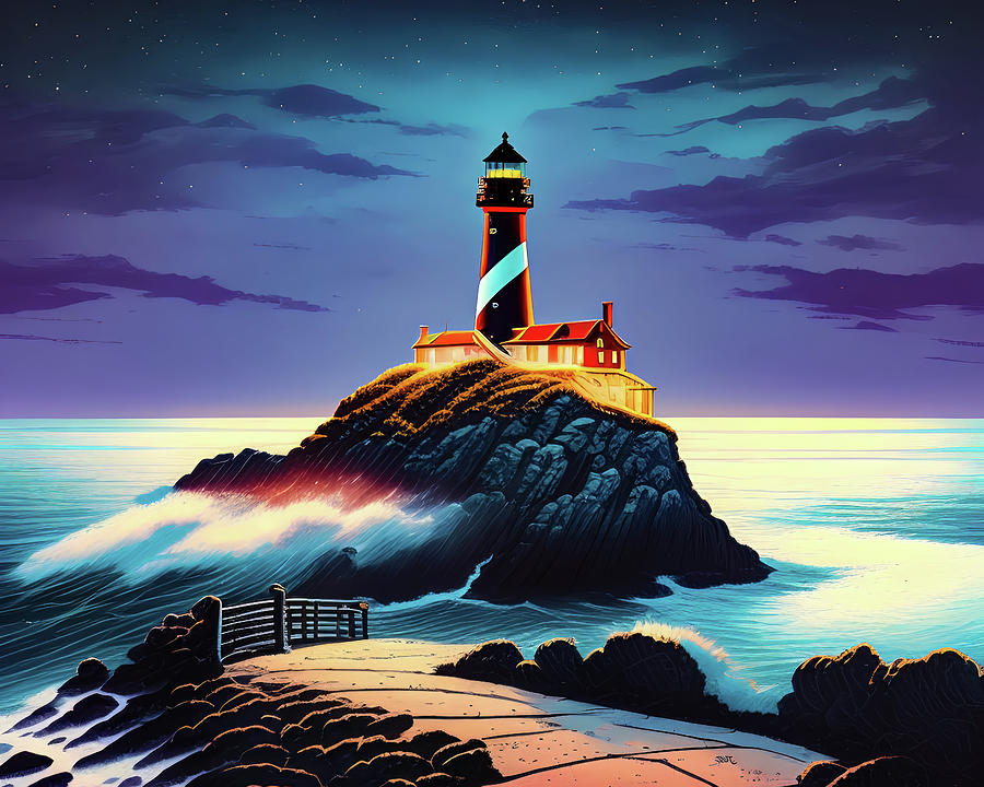 Lighthouse Series 040  Digital Art by Flees Photos
