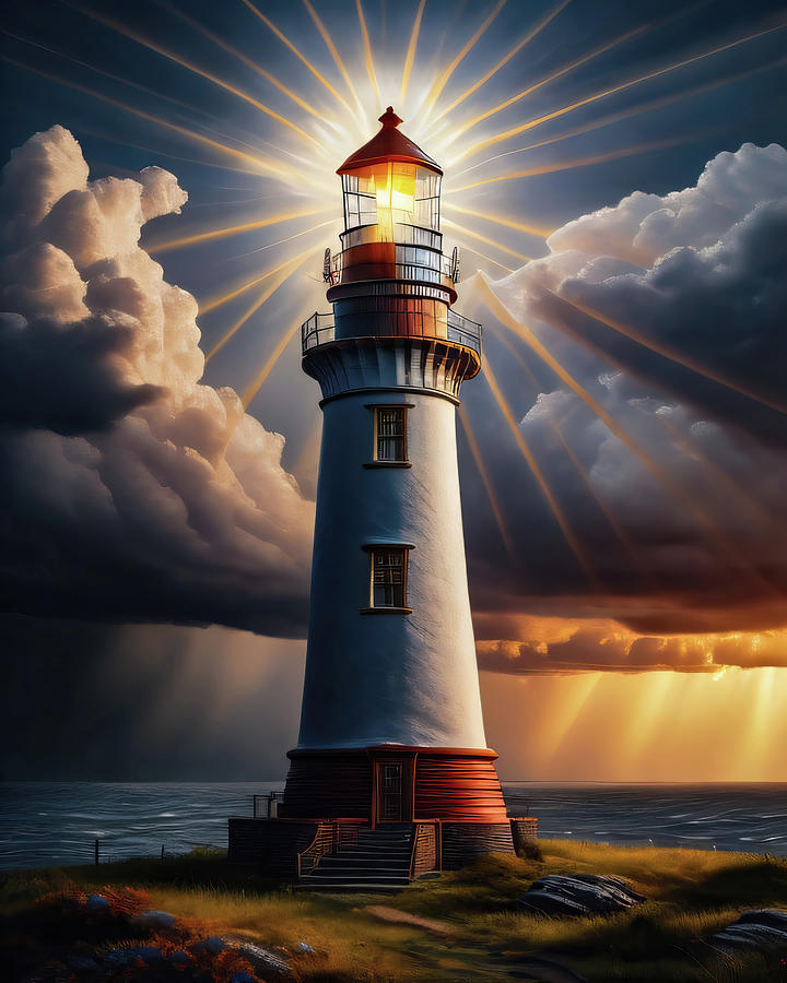 Lighthouse Series 043 Digital Art by Flees Photos
