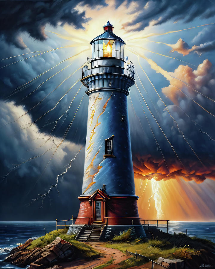 Lighthouse Series 046 Digital Art by Flees Photos