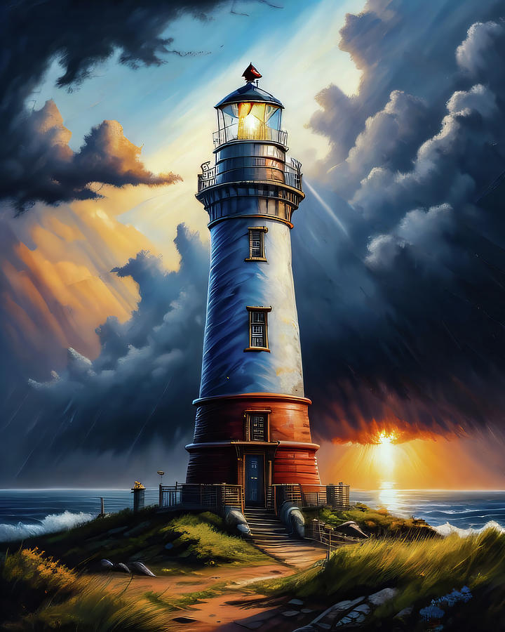 Lighthouse Series 047 Digital Art by Flees Photos