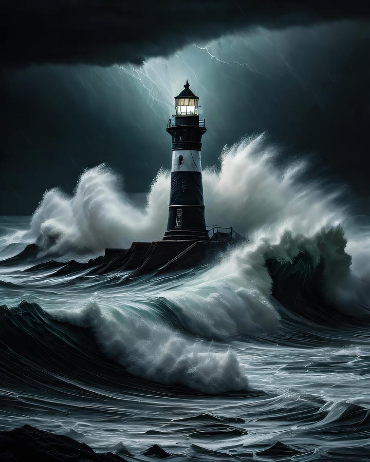 Lighthouse Series 055 Digital Art by Flees Photos