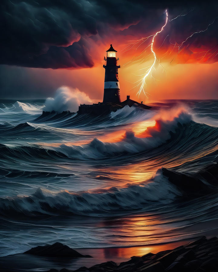 Lighthouse Series 056 Digital Art by Flees Photos