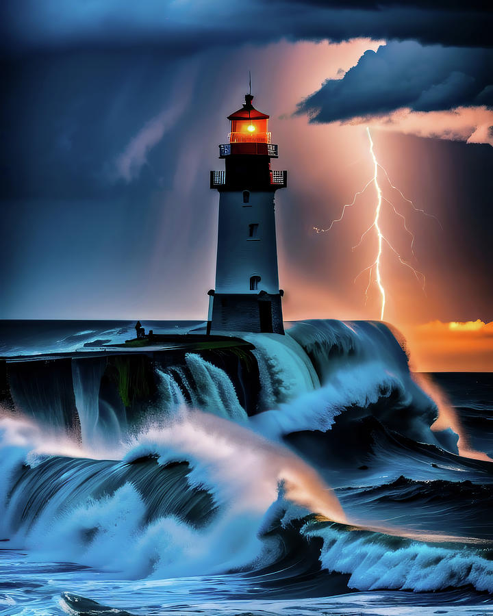 Lighthouse Series 058 Digital Art by Flees Photos