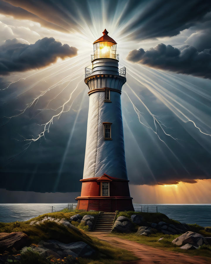 Lighthouse Series 061 Digital Art by Flees Photos