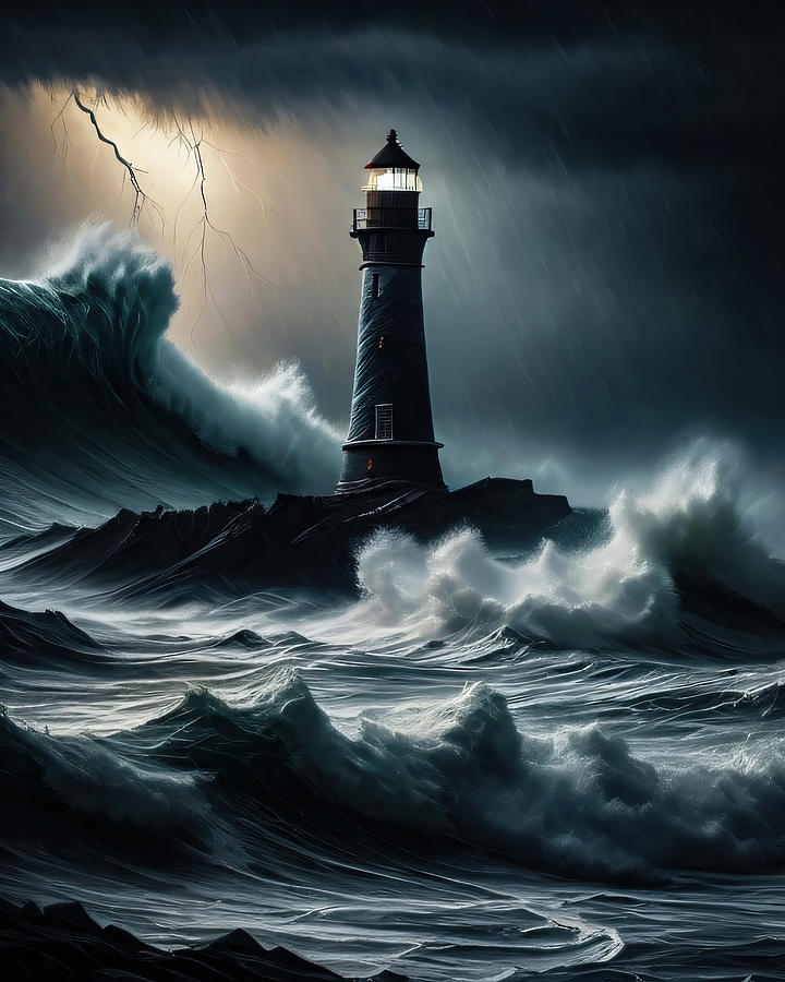 Lighthouse Series 070 Digital Art by Flees Photos