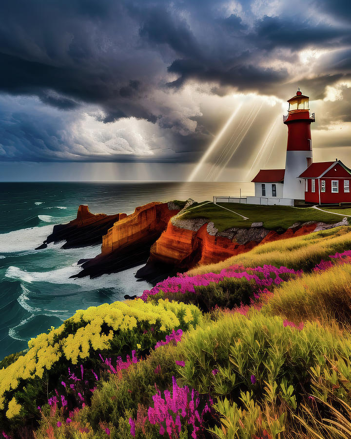Lighthouse Series 071 Digital Art by Flees Photos