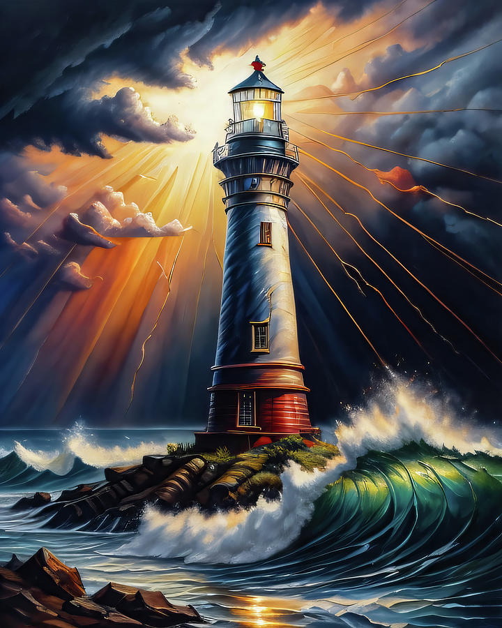 Lighthouse Series 077 Digital Art by Flees Photos