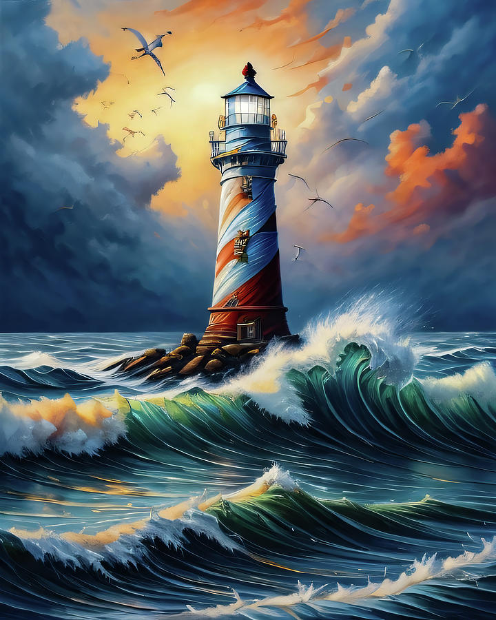 Lighthouse Series 085 Digital Art by Flees Photos