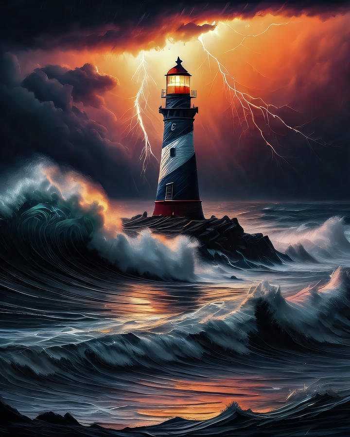 Lighthouse Series 086 Digital Art by Flees Photos