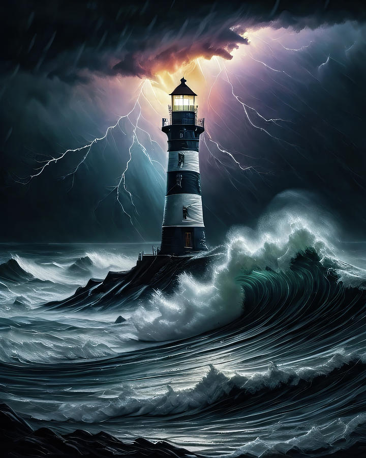 Lighthouse Series 087 Digital Art by Flees Photos