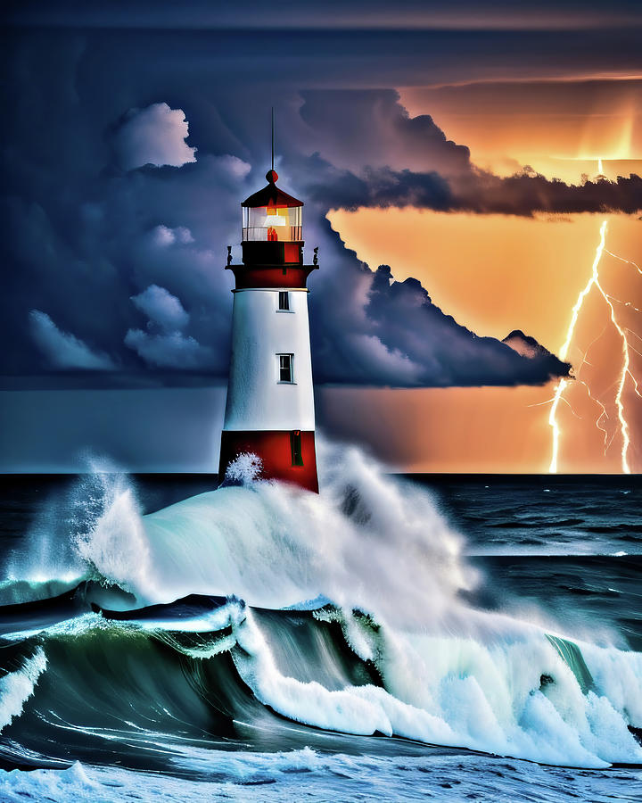 Lighthouse Series 091 Digital Art by Flees Photos