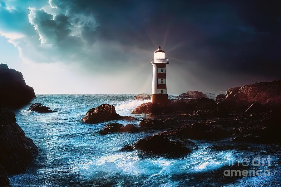 Lighthouse Series 1018c Digital Art by Carlos Diaz