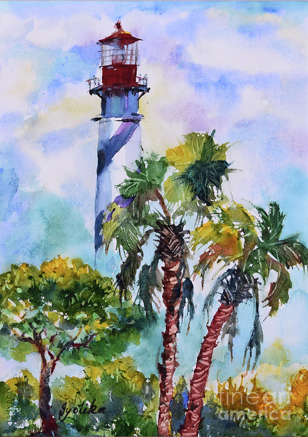 Lighthouse, St. Augustine  Painting by Jyotika Shroff