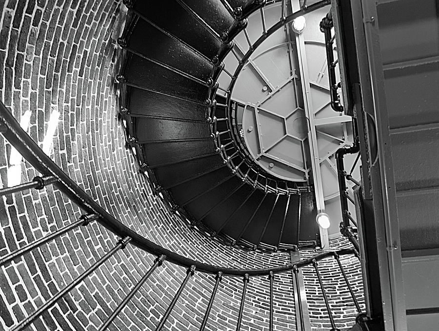 Lighthouse stairs Photograph by HW Kateley