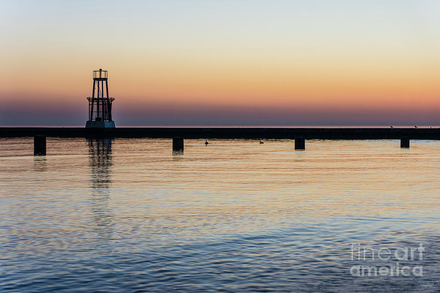 Lighthouse Subtle Sunrise Chicago Photograph by Jennifer White