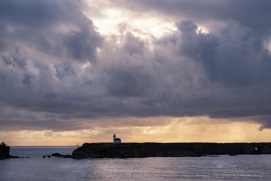 Lighthouse Sunset Photograph by Steven Clark