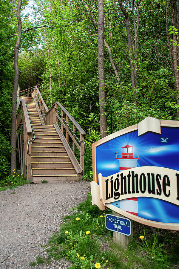 Lighthouse Trailhead In Goderich, Ontario Photograph