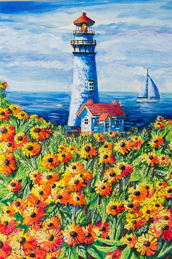 Lighthouse Vista Painting by Diane Phalen