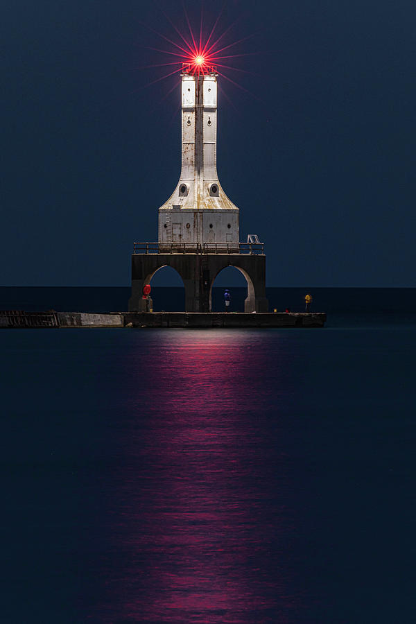 Lighting The Lighthouse Vertical Photograph by Jeffrey Ewig