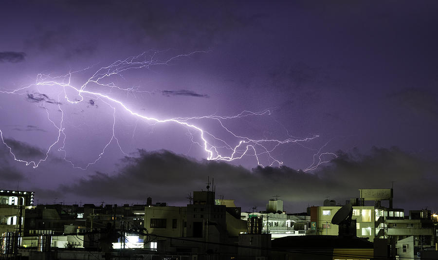 Lightning | Naha City, Okinawa Photograph by Dark_Koji