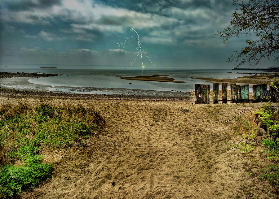 Lightning At the Beach Photograph by Cordia Murphy